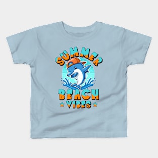Summer Beach Vibes - Dabbing Dolphin Kids T-Shirt